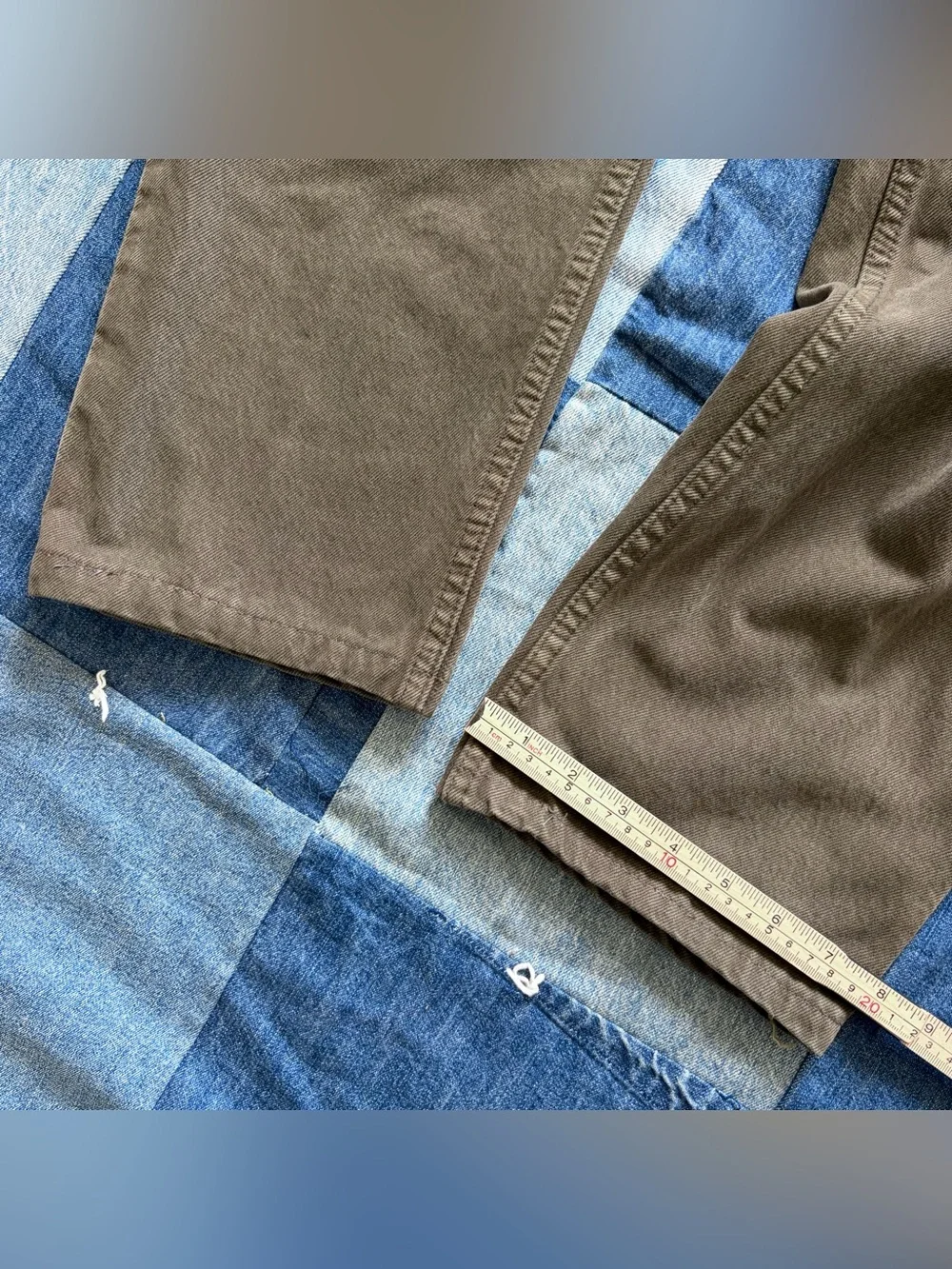 vintage levi’s 550 denim pants army green made in usa relaxed fit 32x28